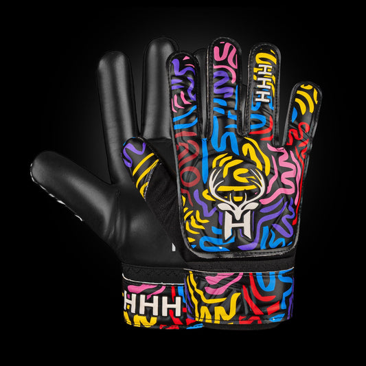 Seven Color Kids Goalkeeper Gloves and Drawstring Bag