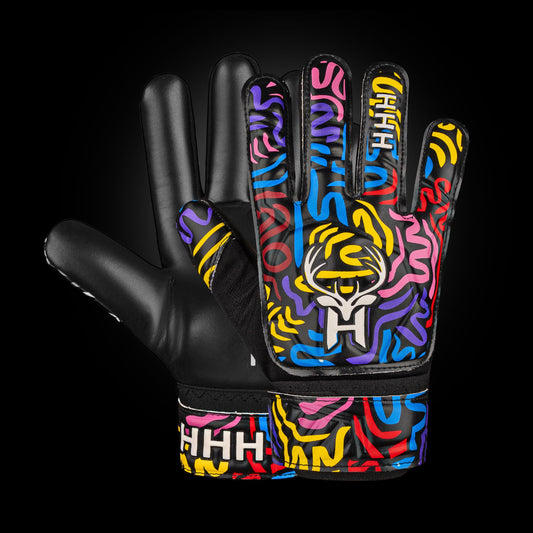 Seven Color Kids Goalkeeper Gloves and Drawstring Bag