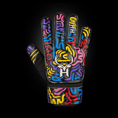 Seven Color Kids Goalkeeper Gloves and Drawstring Bag