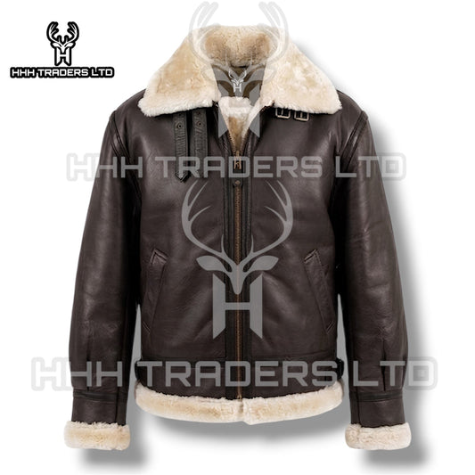 Leon RE4 Genuine Sheepskin Leather B3 Flight Cosplay