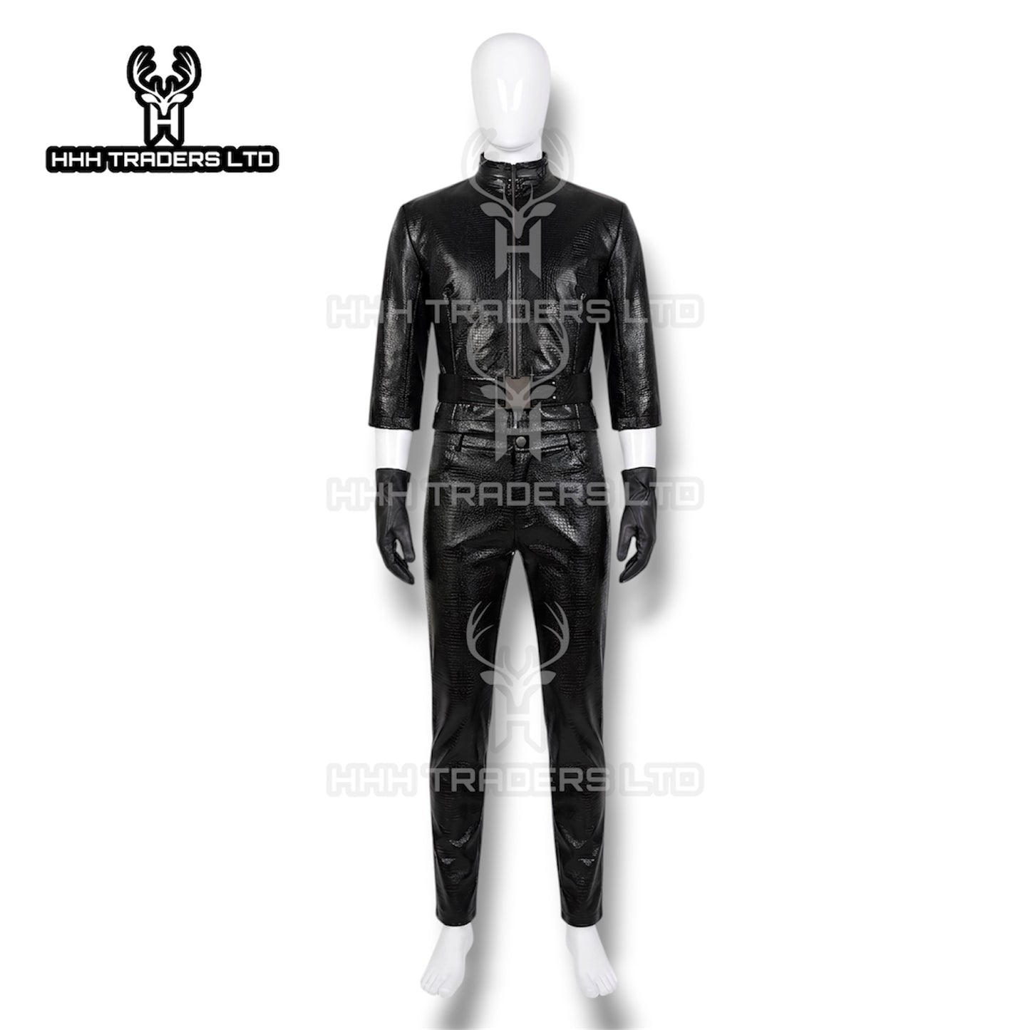 Albert Wesker Cosplay Full Set | Resident Evil 5 Leather Trench Coat & Outfit | Cowhide Leather Costume (Coat, Shirt, Pants, Belt)