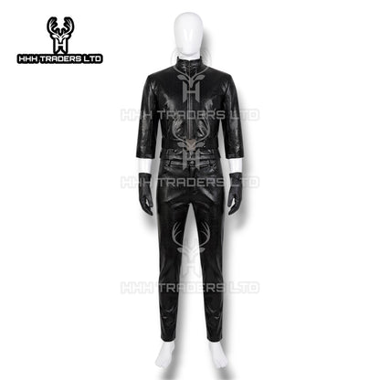 Albert Wesker Cosplay Full Set | Resident Evil 5 Leather Trench Coat & Outfit | Cowhide Leather Costume (Coat, Shirt, Pants, Belt)